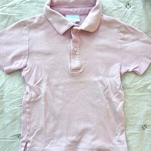 Little English boys pink polo shirt in size 5